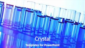  Presentation with test tubes - Slide set with drug molecules - test-tubes close-up background and a cobalt blue colored foreground