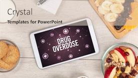  Presentation with drug overdose concept - Amazing presentation design having drug-overdose-concept-in-tablet backdrop and a lemonade colored foreground