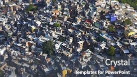  Presentation with community - Amazing slides having drug pollution - rocinha community backdrop and a dark gray colored foreground
