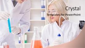  Presentation with underage drinking two teenagers having - Presentation design consisting of drug pollution - two chemists having discussion background and a  colored foreground