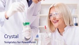  Presentation with underage drinking two teenagers having - Slides having drug pollution - two chemists having discussion background and a  colored foreground