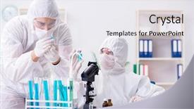  Presentation with lab - Cool new presentation with drug pollution - two chemists working backdrop and a  colored foreground