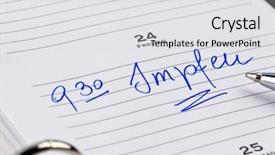  Presentation with book appointment - Slides consisting of drug precautions - appointment is entered background and a  colored foreground