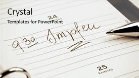  Presentation with date line - Presentation design having drug precautions - date is entered background and a  colored foreground