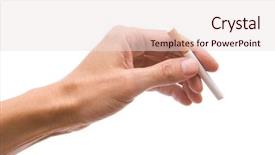  Presentation with drug - PPT theme with drug release - cigarette in a hand background and a lemonade colored foreground