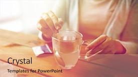  Presentation with healthcare - Beautiful theme featuring solubility - healthcare medicine and people concept backdrop and a coral colored foreground