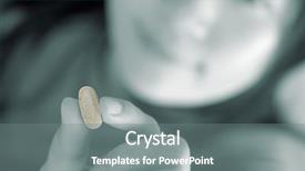  Presentation with hygiene - Colorful PPT layouts enhanced with drug tablets - hygiene concept of woman holding backdrop and a gray colored foreground