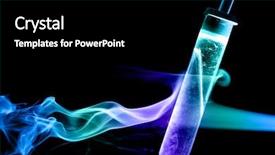  Presentation with steam - Slides enhanced with drug test - flask in flame steam concept background and a black colored foreground