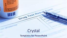  Presentation with drug test - Presentation enhanced with drug test blank form background and a sky blue colored foreground