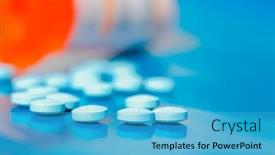  Presentation with covid coronavirus - Audience pleasing presentation theme consisting of drug-testing-concept-image backdrop and a teal colored foreground