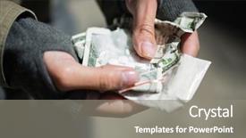  Presentation with drug delivery - Colorful presentation enhanced with drug trafficking crime addiction backdrop and a gray colored foreground