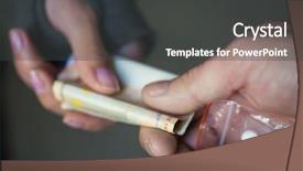  Presentation with drug delivery - Amazing slides having drug trafficking crime addiction backdrop and a dark gray colored foreground