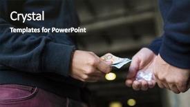  Presentation with drug delivery - Colorful PPT layouts enhanced with drug trafficking crime addiction backdrop and a dark gray colored foreground