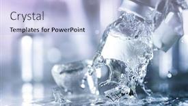  Presentation with vial pharmaceutical - Presentation theme consisting of drug-vial-falling-and-shattering background and a light blue colored foreground