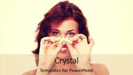  Presentation with stop smoking - PPT layouts with drug withdrawal - stop smoking - woman breaking background and a coral colored foreground