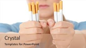  Presentation with young woman diagnosis of sti - Slides enhanced with close up of businessman hand fixing mechanism with spanner background and a coral colored foreground