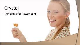  Presentation with smoking - Slide deck featuring drug withdrawal - young caucasian woman quiting smoking background and a  colored foreground