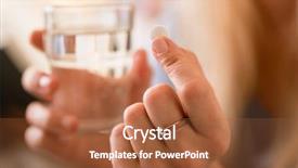  Presentation with water glass - Cool new theme with drugs - close-up of the hands backdrop and a red colored foreground