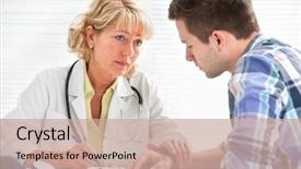  Presentation with doctor office - Cool new theme with drugs - doctor talking to her male backdrop and a coral colored foreground