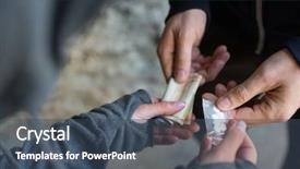  Presentation with drug trafficking - Colorful slide deck enhanced with drugs - drug trafficking crime addiction backdrop and a ocean colored foreground