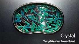  Presentation with needles - Amazing slide deck having drugs - group of needles for syringe backdrop and a dark gray colored foreground