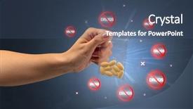  Presentation with anti drug - Cool new presentation theme with hand giving pills with anti backdrop and a ocean colored foreground