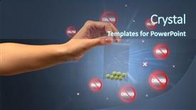  Presentation with anti drug - Audience pleasing slide deck consisting of hand giving pills with anti backdrop and a ocean colored foreground