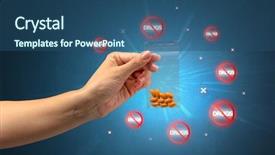  Presentation with anti drug - Cool new presentation theme with hand giving pills with anti backdrop and a ocean colored foreground