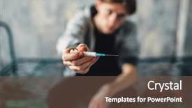  Presentation with paddle out hawaii - Slide deck consisting of drugs - male junkie reaching out hand background and a tawny brown colored foreground