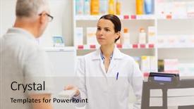  Presentation with apothecary - PPT layouts having drugs - medicine pharmaceutics health care background and a mint green colored foreground