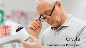  Presentation with drug pharmacy - Presentation theme having drugs - medicine pharmaceutics healthcare and people background and a light gray colored foreground