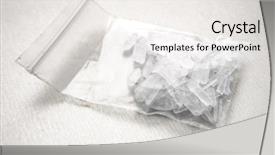  Presentation with drugs meth - Amazing slide deck having drugs - methamphetamine also known as crystal backdrop and a sky blue colored foreground