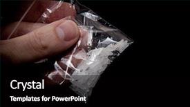  Presentation with drugs meth - Beautiful PPT layouts featuring drugs - methamphetamine also known as crystal backdrop and a black colored foreground