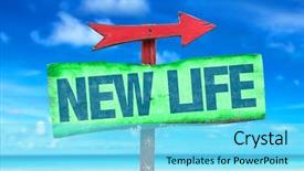  Presentation with drugs - Theme enhanced with drugs - new life sign with beach background and a arctic colored foreground