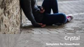  Presentation with abuse - Beautiful slides featuring drugs - substance abuse addiction people backdrop and a gray colored foreground