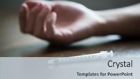  Presentation with drug addict - Audience pleasing PPT layouts consisting of drugs - substance abuse addiction people backdrop and a lemonade colored foreground