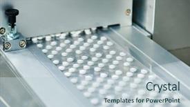  Presentation with drugs - PPT theme consisting of drugs - tablet pill production background and a lemonade colored foreground