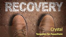  Presentation with recovery - Cool new PPT theme with drugs - top view of boot backdrop and a tawny brown colored foreground