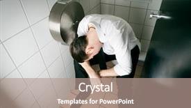  Presentation with drugs alcohol - Slide set with drugs alcohol - young man is sitting drunk background and a coral colored foreground