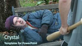  Presentation with hate crime - Amazing presentation design having victim of a hate crime backdrop and a ocean colored foreground