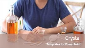  Presentation with drugs alcohol - Theme enhanced with drugs and glass of alcohol background and a coral colored foreground