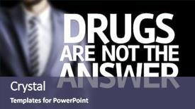  Presentation with drug abuse - Colorful slides enhanced with drugs are not the answer backdrop and a ocean colored foreground