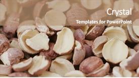  Presentation with soybean seed soy field seeding - Presentation theme with drugs brain - dried lotus seed background and a coral colored foreground