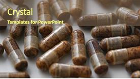  Presentation with medicine - Amazing PPT theme having drugs chemistry - stack of medicine backdrop and a violet colored foreground