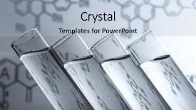  Presentation with test tubes - Audience pleasing slides consisting of drugs chemistry - test tubes on colour background backdrop and a light blue colored foreground