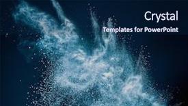  Presentation with powder - Audience pleasing PPT theme consisting of drugs explosion - blue powder exploding isolated backdrop and a navy blue colored foreground