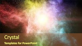  Presentation with powder - Cool new presentation with drugs explosion - colourful powder exploding isolated backdrop and a tawny brown colored foreground