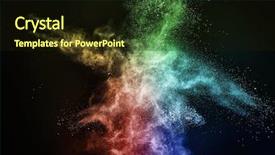  Presentation with black powder explosion the particles - Presentation design having drugs explosion - colourful powder exploding isolated background and a  colored foreground