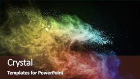  Presentation with powder - Audience pleasing PPT theme consisting of drugs explosion - colourful powder exploding isolated backdrop and a  colored foreground