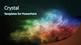  Presentation with powder - PPT theme enhanced with drugs explosion - colourful powder exploding isolated background and a tawny brown colored foreground